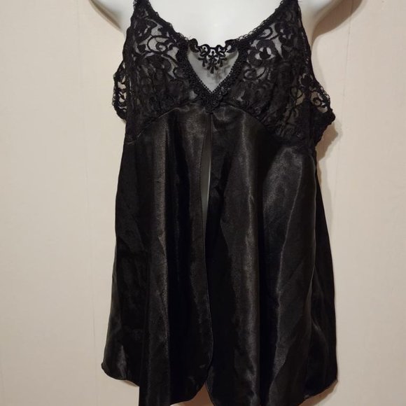 Cinema Etoile Other - Black Babydoll Chemise- Nightie Lingerie Sexy Silky Large Cinema Etoile